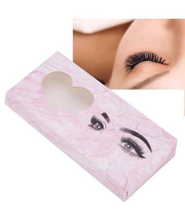 10Pcs False Eyelashes Box Eyelash Boxes Organizer Case Eyelash Adhesives (Pink heart-shaped window model)