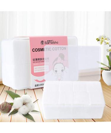 Beaupretty 1000pcs Makeup Remover Pads - Lens Cleaner Cotton Sponge & Cosmetics Removal for Eyes & Lips - Buy Online on SooperMarket.com