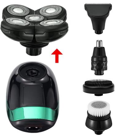 Buy Electric Shaver with 5 Floating Heads - 5 in 1 Rechargeable Men s Razor Hair Clipper Facial Brush & Nose/Ear Trimmer - Fast International Shipping - Buy Online on SooperMarket.com