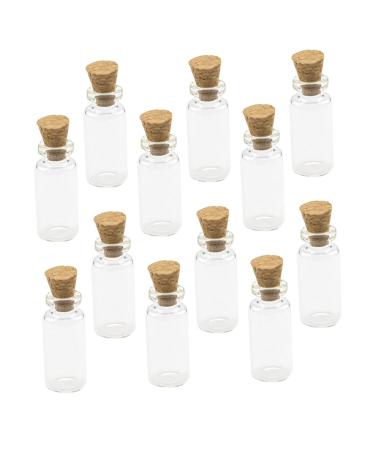 Zerodeko 200 Pcs Cork Bottle Glass Bottles with Cork Stoppers Transparent Glass Bottles Diy Wishing Bottle Jar Necklace Mini Wish Bottle Pendant Glass Bottle Small Drifting Bottle