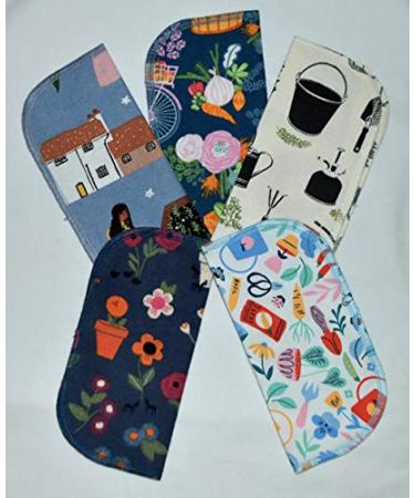 Set of 5 Gardening Love 1 Ply Printed Flannel Little Wipes 8x8 Inches - Buy Online on SooperMarket.com