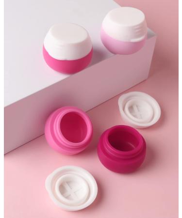 Gemice Travel Containers for Toiletries Silicone Cream Jars TSA Approved Travel Size Containers Leak-proof Travel Accessories with Lid for Cosmetic Makeup Face Body Hand Cream (4 Pieces) Red - Buy Online on SooperMarket.com