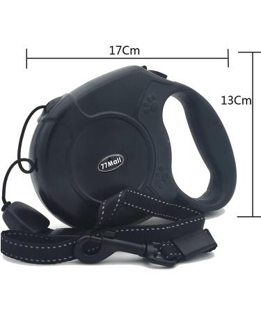 Retractable Dog Leads 26ft Pet Adjustable Leash for Small Medium Large Dogs Up to 49.8Kg (Black) - Buy Online on SooperMarket.com
