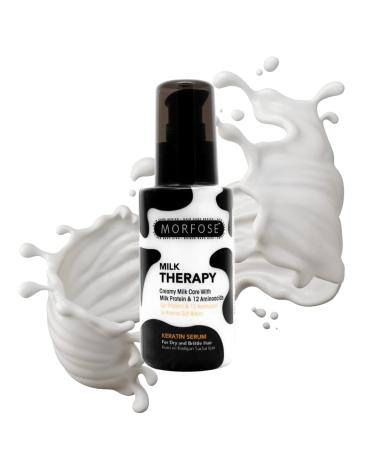Morfose Milk Therapy Serum Nurishment and Protection Silkier Shinier Healthier-looking and Stronger Hair Split-end Healing provides Softness Vitality and Radiance 100 ml