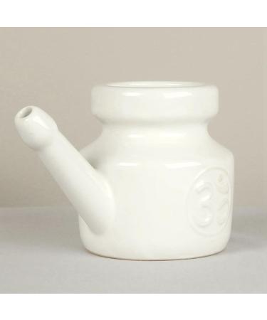 Jalzdieod 2X 350Ml Ceramic Neti Pot Nose Cleaning Pot Leakproof Spout Pot for Nasal Rinsing Nose Washing Men Women White - Buy Online on SooperMarket.com