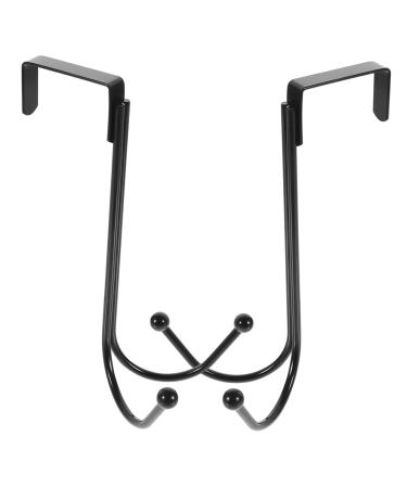 PLAFOPE 4 Pcs Hangers Black Coat Rack Towel Hook Hats Robes Mounted Clothing Rack Hanger Hook Door Hook Iron