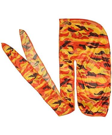 Premium Military Camouflage Silky Durags (3-Pack) - Long Tail Doo Rag for 360 Waves Men - Buy Online on SooperMarket.com