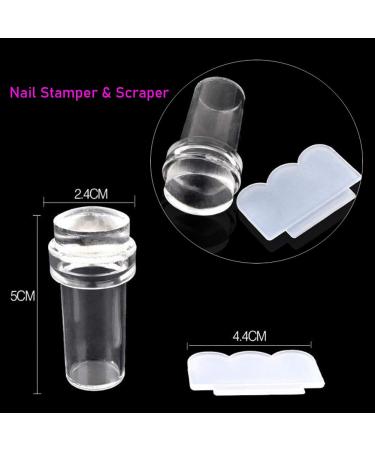 Floral & Geometric Nail Art Stamping Kit with Rhinestones & Mandala Dotting Pen - Manicure DIY Set - Buy Online on SooperMarket.com
