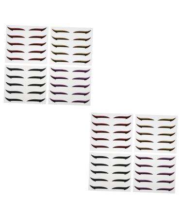 Angoily 40 Pairs Eyeshadow Stickers Eyeliner Double Eyelid Tape Glitter Eye Skin Sticker No Smudge Mold