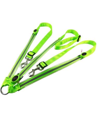 FM2018XSL Horse Harness LED Breastplate Luminous Reflective Belt for Outdoor Equestrian Protection Safety Green
