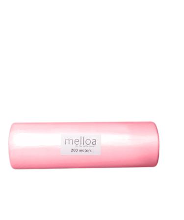 Melloa refill foil for diaper pail compatible with Tommy Tipee: Sangenic Tec Simplee Twist & Click for refill cassettes (rose 200m) 200 pieces (1 -pack) without paper tube pink