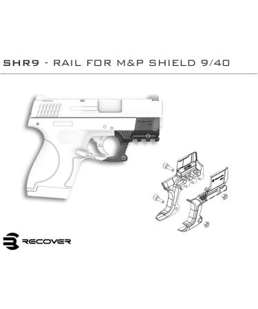 Recover Tactical SHR9 Picatinny Rail for Smith & Wesson Shield 9mm/SW40 - Easy Installation, No Modifications Needed - Buy Online on SooperMarket.com