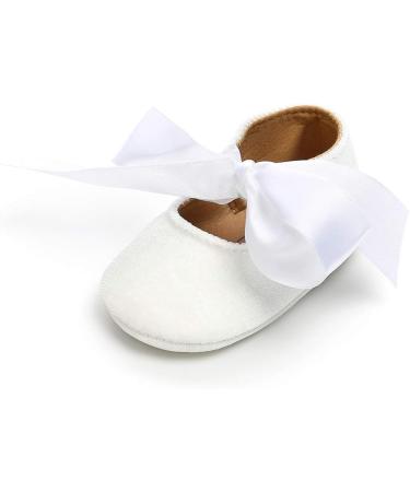 RVROVIC Baby Girl Moccasins - Princess Sparkly Soft Sole Shoes for Infant Girls 0-6 Months, White - Buy Online on SooperMarket.com