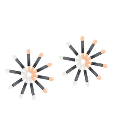 Baluue 100 Pcs Women Makeup Brush Make Eye Shadow Brush Eye Shadow Applicator Blending Brush mediumx2pcs Assorted Colorx2pcs