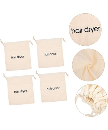 FOYTOKI 4pcs Hair Dryer Storage Bag Canvas Cosmetic Bag Hair Bag Hair Dryer Holders Hairdryer Fabric Beige 33x30cm Beige - Buy Online on SooperMarket.com