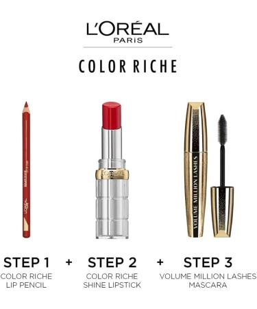 L'Oreal Paris Color Riche Shine Lipstick 464 Color Hype 5ml - Long-Lasting Lip Color - Buy Online on SooperMarket.com