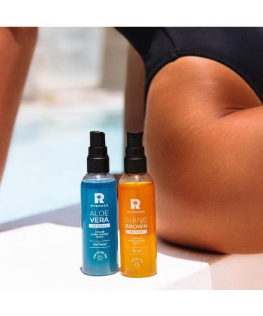 BYROKKO Aloe Vera 2-Phase Soothing Mist & Shine Brown Tanning Spray Oil | Hydrating Sunbathing & Tanning Solution with Hyaluronic Acid - Shop Internationally - Buy Online on SooperMarket.com