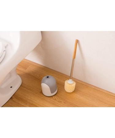 TEMKIN Set Modern Bamboo No Dead Ends Cleaning Tool Sturdy-Bristled Toilet Bowl Brush Space Saving Bathroom Accessories Anti-Drip Holder Brushes - Buy Online on SooperMarket.com