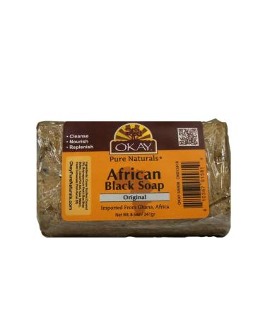 OKAY AFRICAN BLACK ORIGINAL SOAP 8.5oz / 241gr Coconut 8 Ounce (Pack of 1)