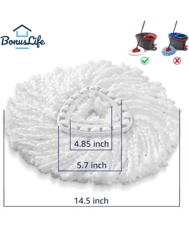 6 Pack Spin Mop Replacement Heads - Easy Cleaning Microfiber Refills - Buy Online on SooperMarket.com
