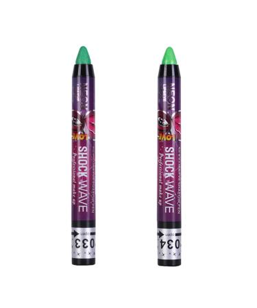 Mysense 2PCS Shimmer Eyeshadow Sticks Ultra Pigmented Makeup Eye Shadow Powder Long Lasting Eye Shadow Pen 033 Apple Green & 034 Grass Green Apple Green & Grass Green