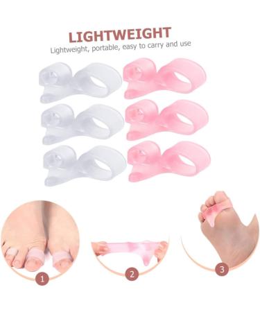 FOMIYES Double Hole Toe Splitter Hammer Straightener & Pedicure Tools - 12pcs | Bunion Orthopedic Toe Separator & Foot Valgus Protector - 5.6x2cm - Buy Online on SooperMarket.com