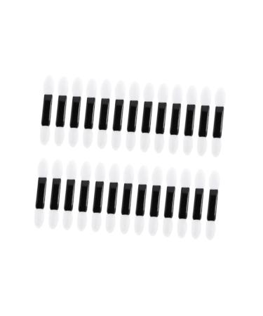 Gogogmee 100pcs Make up Applicators for Face Dual Sided Eyeshadow Brush Makeup Eyeshadow Brush Smudge Brush M White