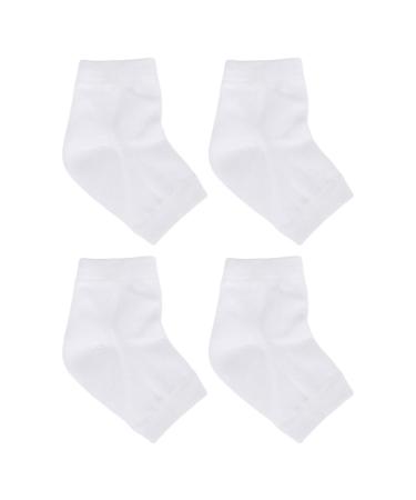 Lurrose 2 pairs of heel anti-crack socks rough Schwielens sock heel protection socks heeling sleeve protectors cracked heel socks gel foot socks breathable men and women white