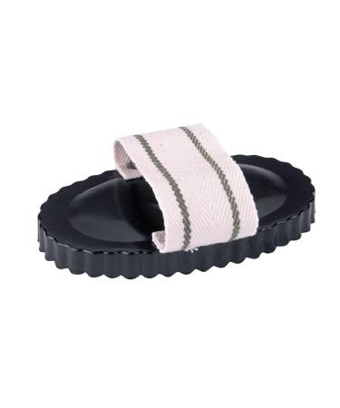 Kerbl Reform curry comb black with hand strap 17 x 10 cm