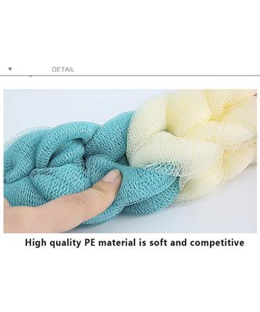 ZONGR Long Bath Loofah - Exfoliating Braided Mesh Back Scrubber Ball - Bule - Buy Online on SooperMarket.com