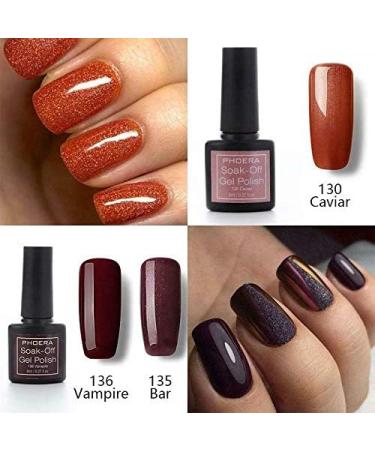AQUAPURITY PHOERA UV Gel Nail Polish Soak off Color Gellish Base Top Tempered Matte Coat Long Lasting Varnish Manicure Art Polishes Non Smudge Formula 8ML (147 DARKSTAR) - Buy Online on SooperMarket.com
