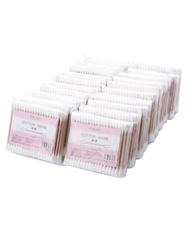 2000 Counts Cotton Swabs Natural Double Tipped Organic Cruelty Free Ear Buds C06