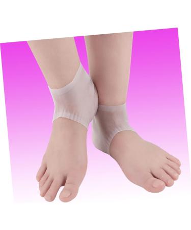 Healeved 3 Pairs Foot Care Protector Breathable Socks Heel Cups for Heel Pains Gelt Silicone Gel Cracked Heel Sleeves Silicone Heel Protectors Shoe Inserts Moisturizing Socks Soft White - Buy Online on SooperMarket.com