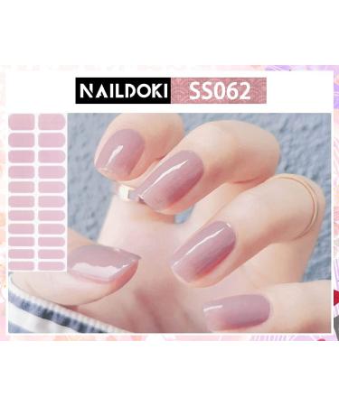 NAILDOKI Nail Stickers - 6 Sheets, 132 Pieces Full Wraps & Strips for Women & Girls | Self-Adhesive Gel Nail Art Decals - Buy Online on SooperMarket.com