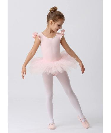 Danswan Ballet Tutu Leotard Toddler Girls Short Sleeve with Glitter Skirt - Ballet Pink (Fly Sleeve) - Size 6-7 Years - Buy Online on SooperMarket.com