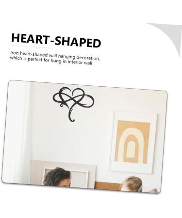 Cabilock 1pc Iron Pendant Home Decor Love Sign Plaque Iron Love Sign Heart Wall Hanging Ornament Household 45x39cm Black - Buy Online on SooperMarket.com
