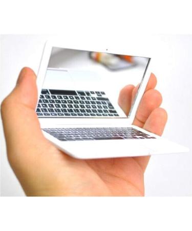 Atyhao Makeup Mirror  Polyethylene Mini Folding Pocket Laptop Mirror Computer Glass Mirror Home Notebook Mirror