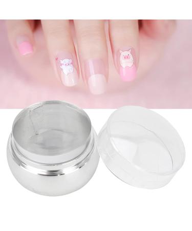 Silicon Nail Art Stamper with Lid - Perfect for Beginners & Professionals - Silver Schaber Stamper for Nail Studios & Nail Art Schools - Buy Online on SooperMarket.com