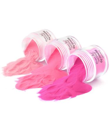 Honey Joy Rose Pink Dip Powder Nails Kit - Set of 6 Boxes | Hot Pink Nail Dipping Powder Colors | No Lamp Cure Required | Gel Polish Effect | Even & Smooth Finish - Buy Online on SooperMarket.com