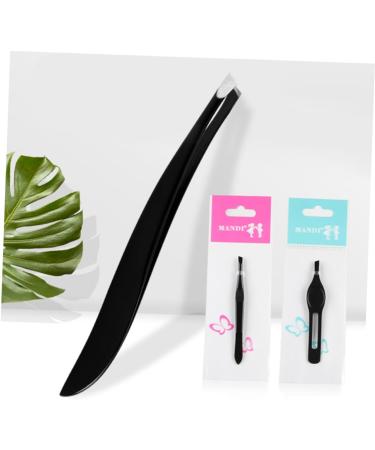 Didiseaon 1 Make up Kit Eyebrow Tweezers for Women Nasal Spray Pointed Tweezers Facial Hair Removal Tool Metal Eyebrow Tweezer Splinter Tweezers Miss Banana Clip Eyebrow Trimming 9x1cm Black - Buy Online on SooperMarket.com