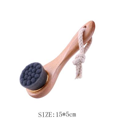 1PC Bamboo Charcoal Facial Cleansing Brush - Manual Pore Exfoliation & Makeup Removal - Buy Online on SooperMarket.com