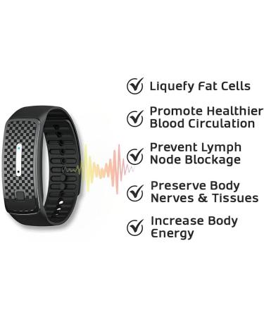 Matteo Ultrasonic Body Shape Wristband: Lymph Detox Magnetic Bracelet for Men and Women - Black - Buy Online on SooperMarket.com