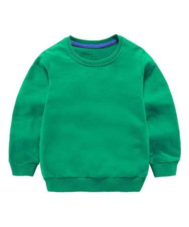 Taigood Kids Jumper for Boys Cotton Sweatshirt Long Sleeve T Shirts Pullover Autumn Winter Age 1-7 Years 12-18 Months Green
