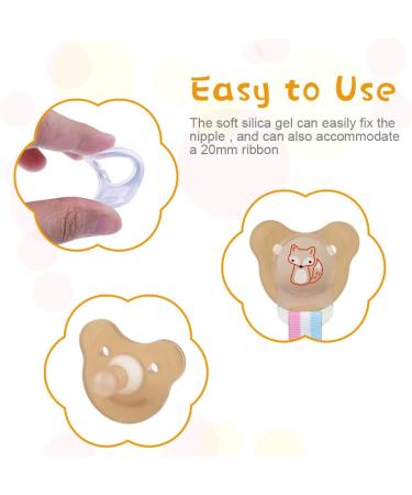 Vicloon 20 Pcs Silicone Baby Dummy Pacifier Holder Clip Adapter - Transparent/White - Buy Online on SooperMarket.com