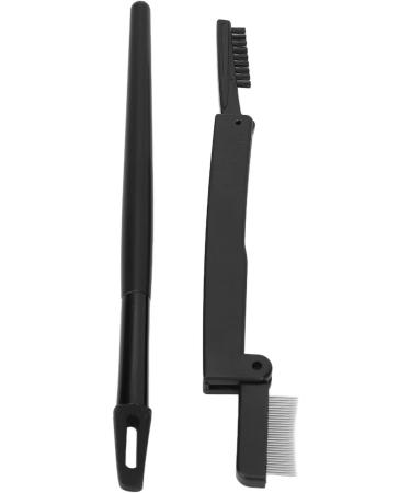 Verdant Touch Folding Eyelash Comb Silicone Eyeliner with Folding Eyelash Comb Black Ergonomic Handle Makeup Tool - Buy Online on SooperMarket.com