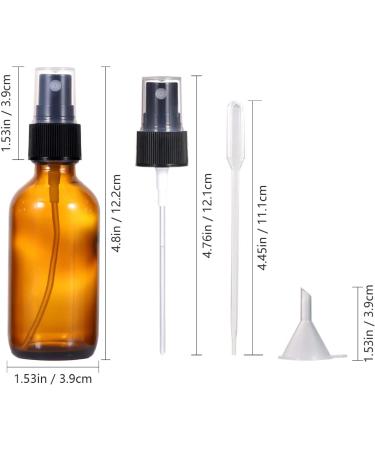 Buy Liyuabu 60ml Brown Spray Bottles - Refillable Travel Perfume & Essential Oil Containers | Set of 3 Fine Fog Nozzle for Aromatherapy Hair & Cleaning - Buy Online on SooperMarket.com