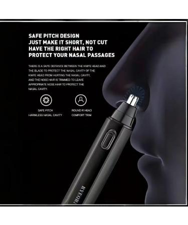 Buy Electric Nose Hair Trimmer - USB Rechargeable Painless Eyebrow & Facial Hair Trimmer for Men & Women Washable Double Edged Blade (Black) | Fast International Shipping - Buy Online on SooperMarket.com