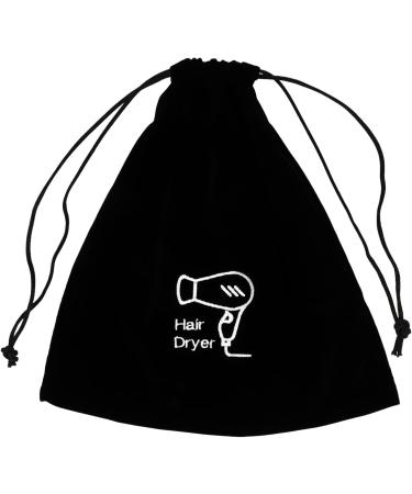Gogogmee 5 Pcs Hair Dryer Storage Bag Cotton Drawstring Bags Drawstring Makeup Bag Sack Flannel Black - Buy Online on SooperMarket.com