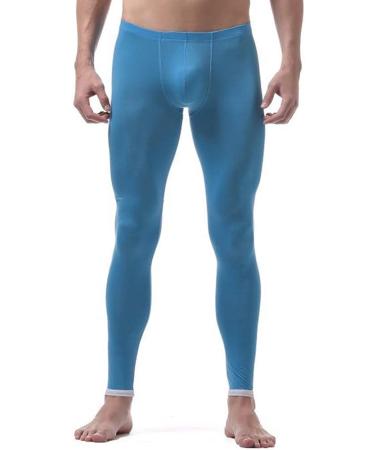K-Men Men's Ice Silk Low Rise Slim Legging Pant Mesh Long Trousers - Small Blue - Buy Online on SooperMarket.com