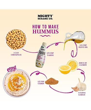 Mighty Sesame Co. Organic Tahini Paste 10.9oz (2 Pack) - Gluten Free, Vegan, Non-GMO, Keto Friendly - Buy Online on SooperMarket.com